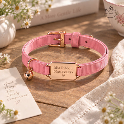 Mia Ribbon – Vòng Cổ Cá Nhân Hóa Khắc Tên Cho Mèo