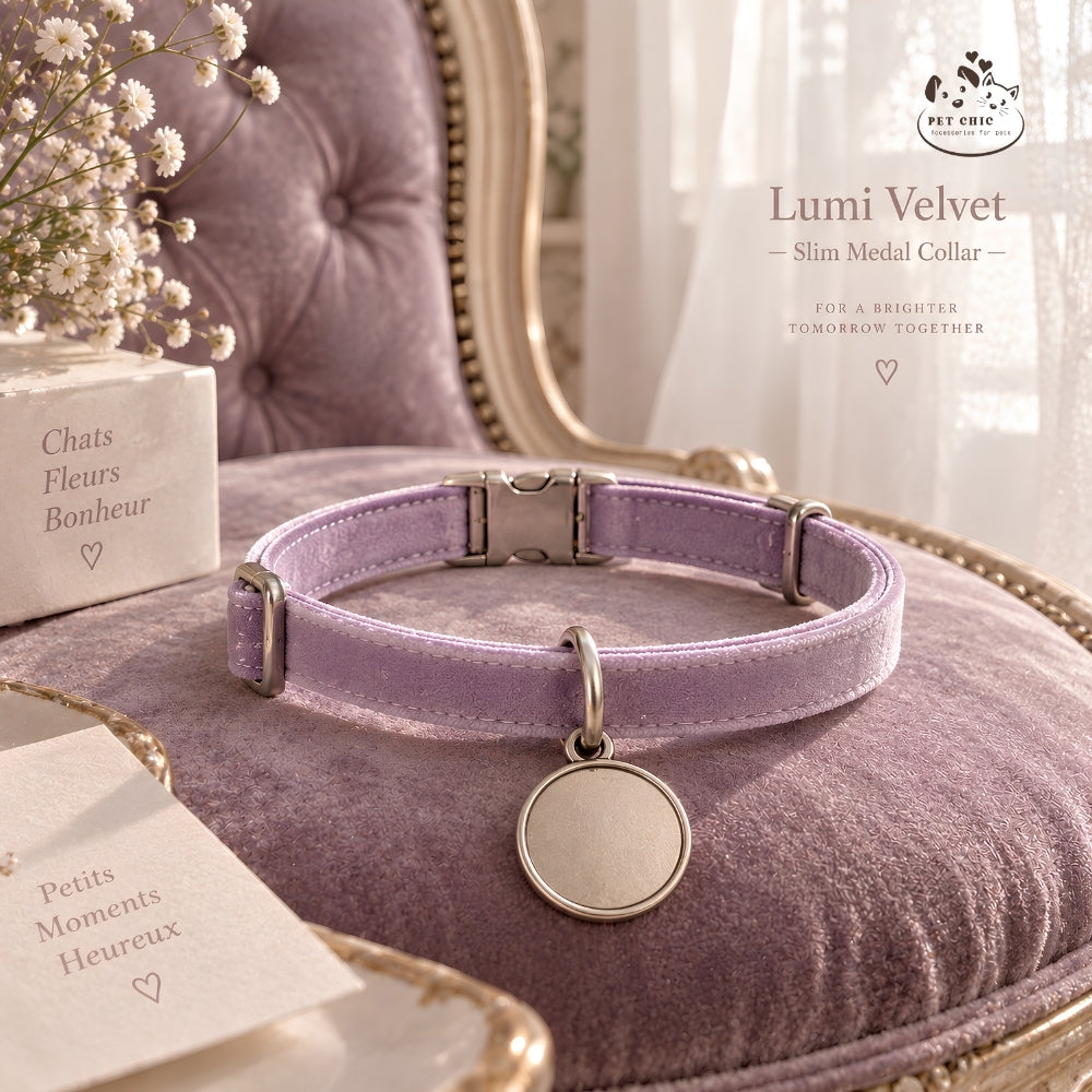 Lumi Velvet – Vòng Cổ Nhung Cá Nhân Hóa Khắc Tên Cho Mèo
