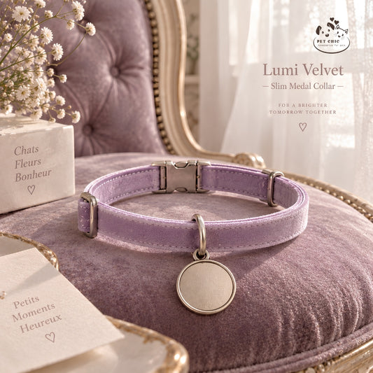 Lumi Velvet – Vòng Cổ Nhung Cá Nhân Hóa Khắc Tên Cho Mèo