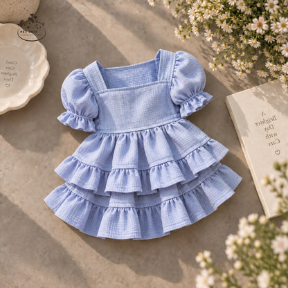 Fleurie – Đầm Cổ Vuông Vintage