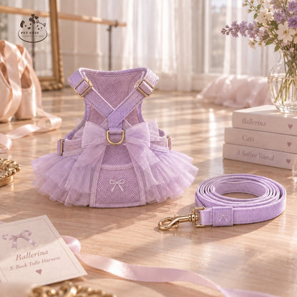 Ballerina – Yếm Ballet Chữ X & Dây Dắt Cho Mèo