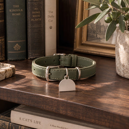 Olive Atelier – Vòng Cổ Da Cá Nhân Hóa Khắc Tên Cho Mèo