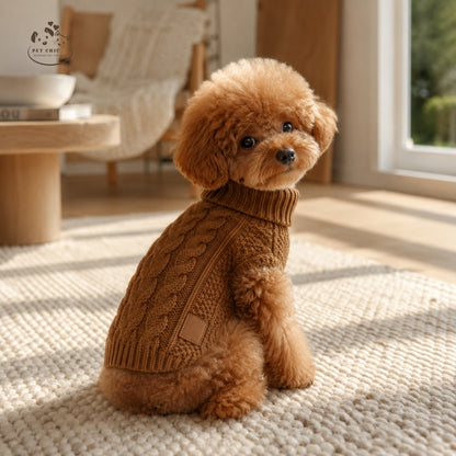Cozy Knit – Áo Len Cable Knit Cho Chó