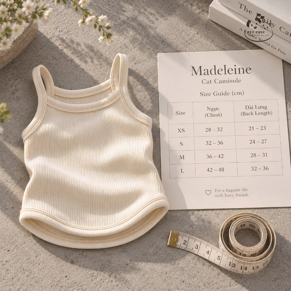 Madeleine - Áo hai dây thun gân basic