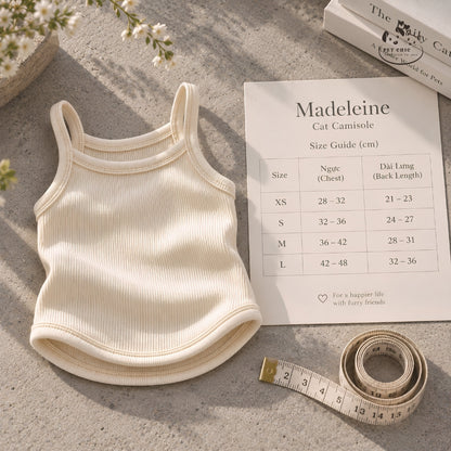 Madeleine - Áo hai dây thun gân basic