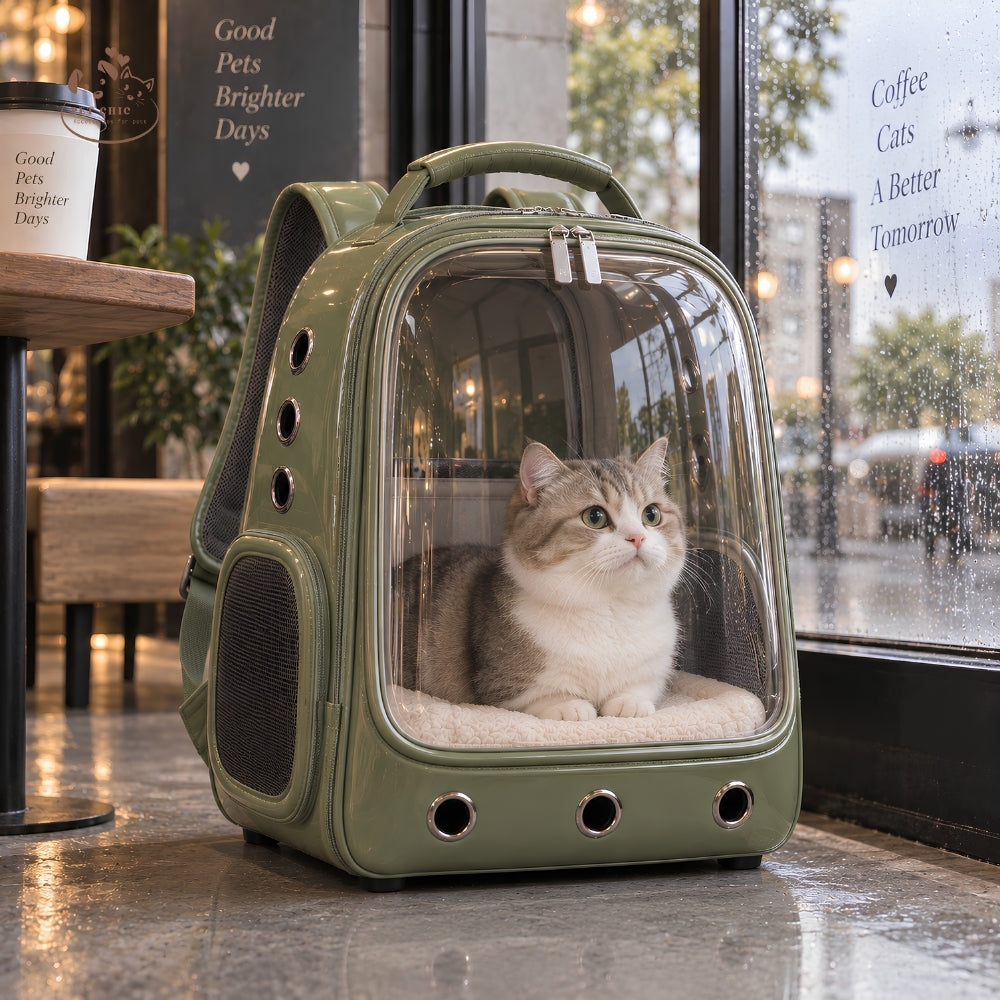 Rainy Pod – Balo Capsule Trong Suốt Chống Nước Cho Mèo