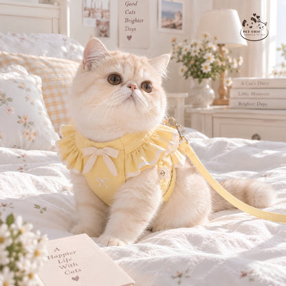 Dolly Puff – Yếm Cổ Tròn & Dây Dắt Cho Mèo