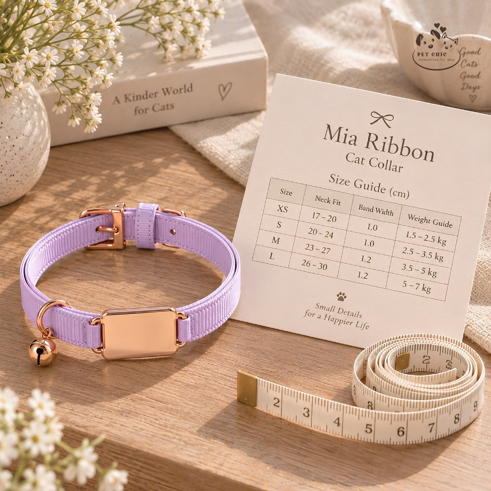 Mia Ribbon – Vòng Cổ Cá Nhân Hóa Khắc Tên Cho Mèo