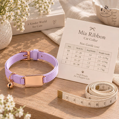 Mia Ribbon – Vòng Cổ Cá Nhân Hóa Khắc Tên Cho Mèo