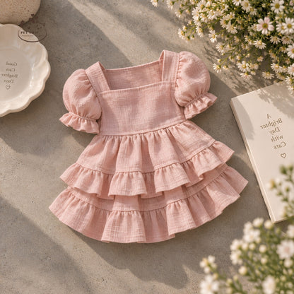 Fleurie – Đầm Cổ Vuông Vintage