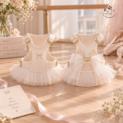 Ballerina – Yếm Ballet Chữ X & Dây Dắt Cho Mèo