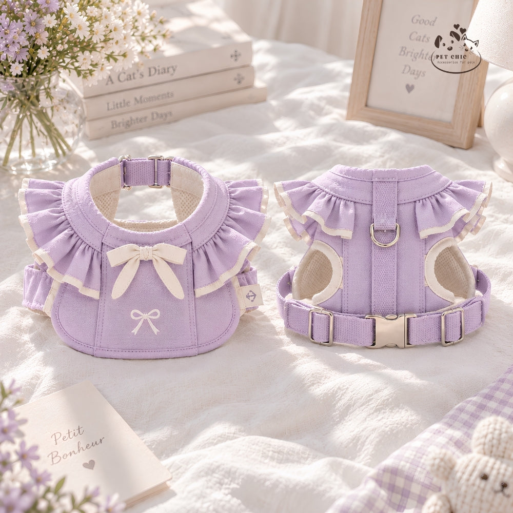 Dolly Puff – Yếm Cổ Tròn & Dây Dắt Cho Mèo