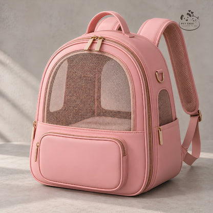 Rosé Cloud – Balo Capsule Mềm Cho Mèo
