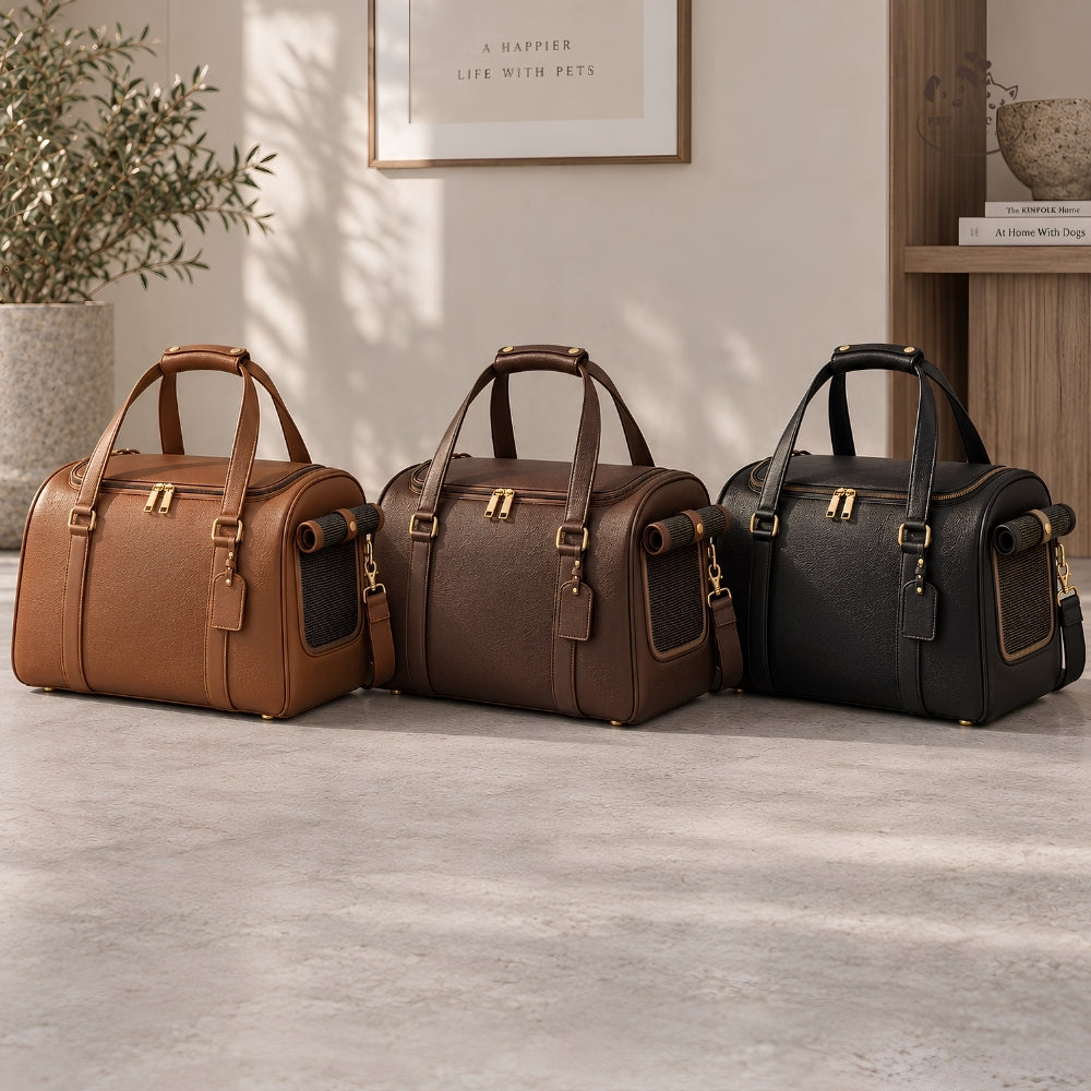 Milo Travel – Leather Pet Carrier