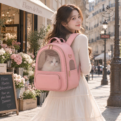 Rosé Cloud – Balo Capsule Mềm Cho Mèo