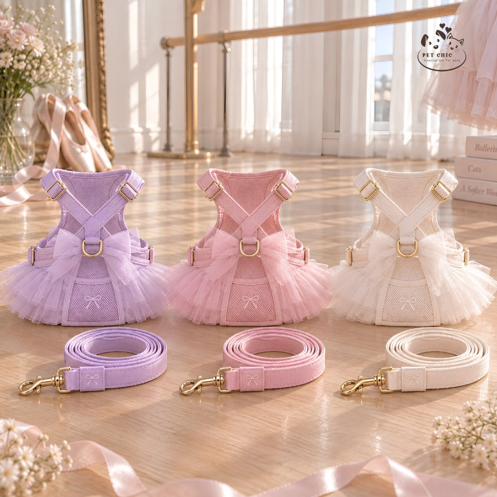 Ballerina – Yếm Ballet Chữ X & Dây Dắt Cho Mèo