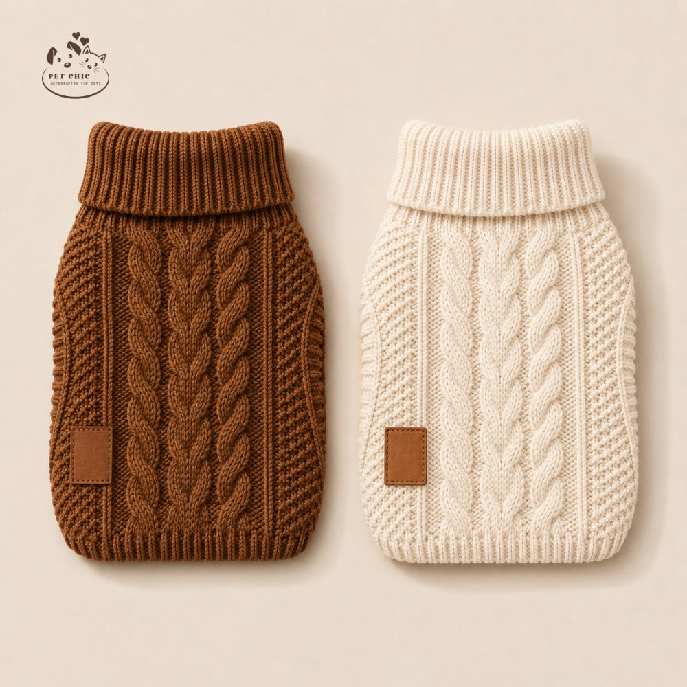 Cozy Knit – Áo Len Cable Knit Cho Chó