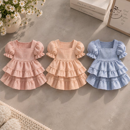 Fleurie – Đầm Cổ Vuông Vintage