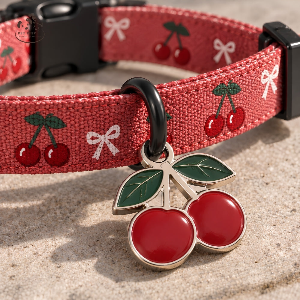 Cherry Pop – Vòng Cổ Cá Nhân Hóa Khắc Tên Cho Mèo