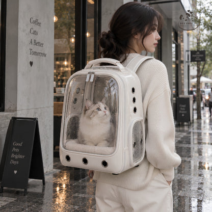 Rainy Pod – Balo Capsule Trong Suốt Chống Nước Cho Mèo