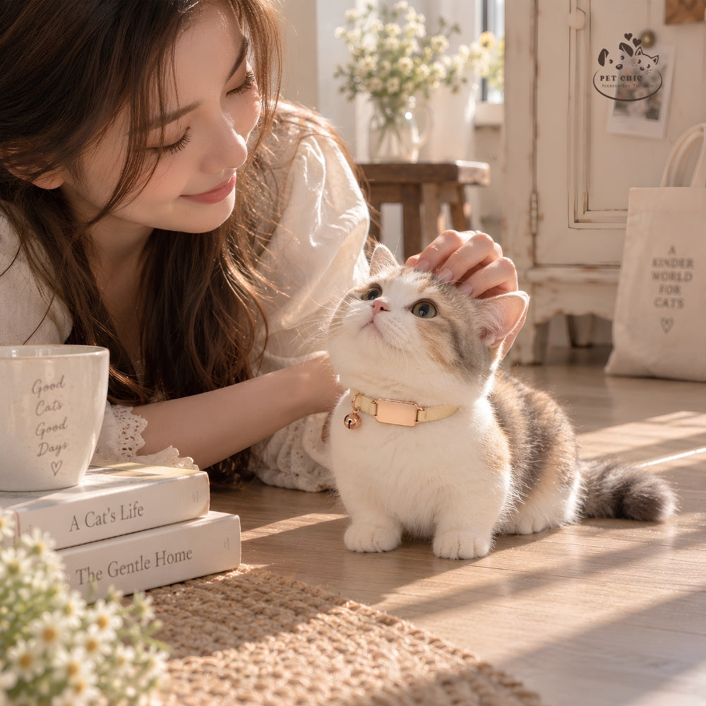 Mia Ribbon – Vòng Cổ Cá Nhân Hóa Khắc Tên Cho Mèo