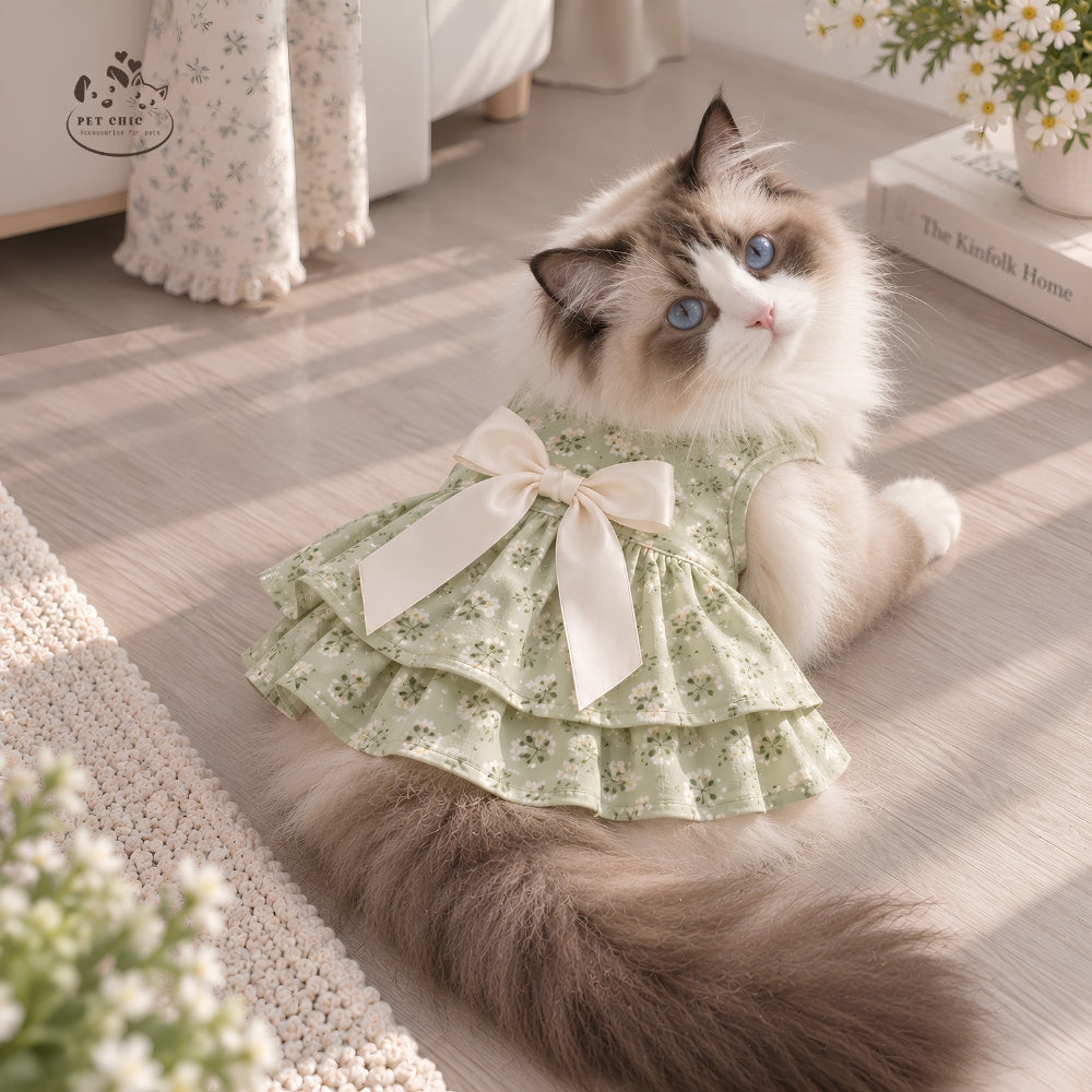 Coquette – Váy hoa nhí xòe đính nơ
