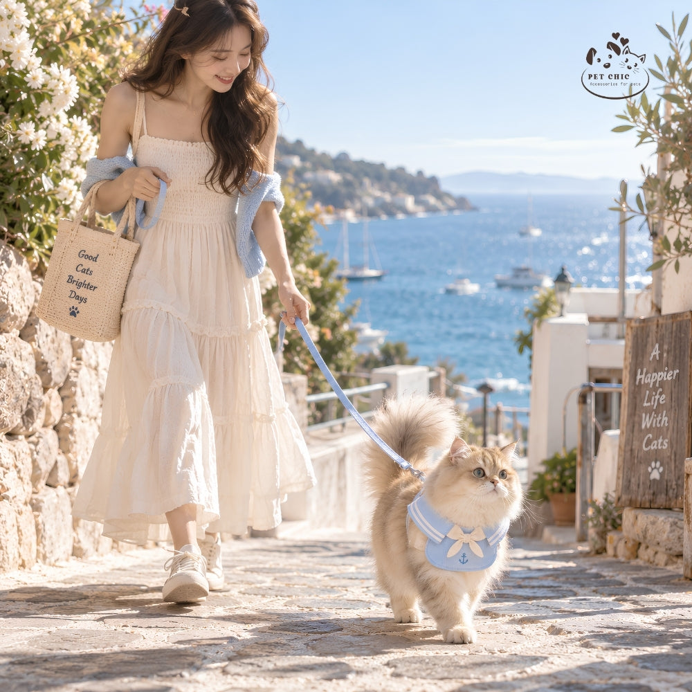 Petit Sailor – Yếm Sailor & Dây Dắt Cho Mèo