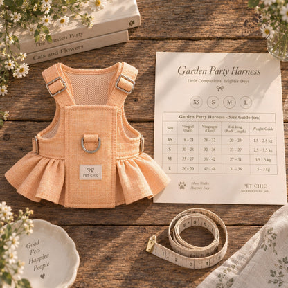 Garden Party – Yếm Cổ Vuông & Dây Dắt Cho Mèo