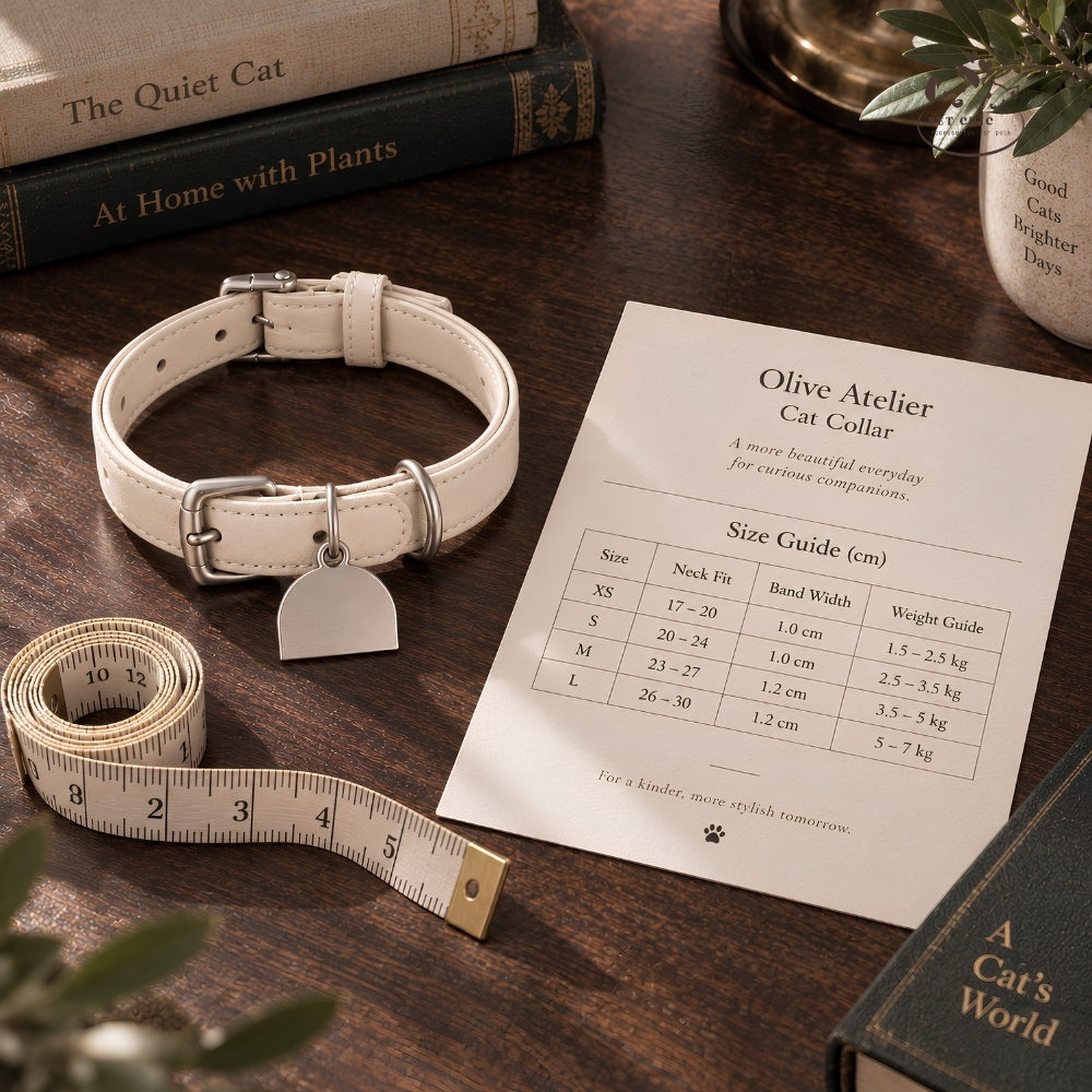 Olive Atelier – Vòng Cổ Da Cá Nhân Hóa Khắc Tên Cho Mèo