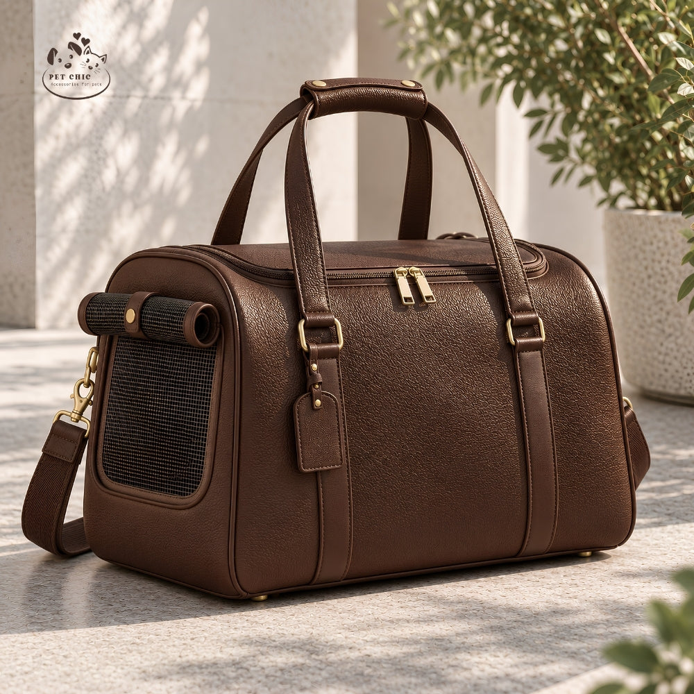 Milo Travel – Leather Pet Carrier
