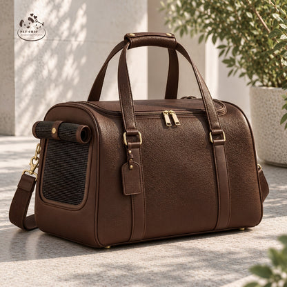 Milo Travel – Leather Pet Carrier