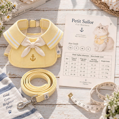 Petit Sailor – Yếm Sailor & Dây Dắt Cho Mèo