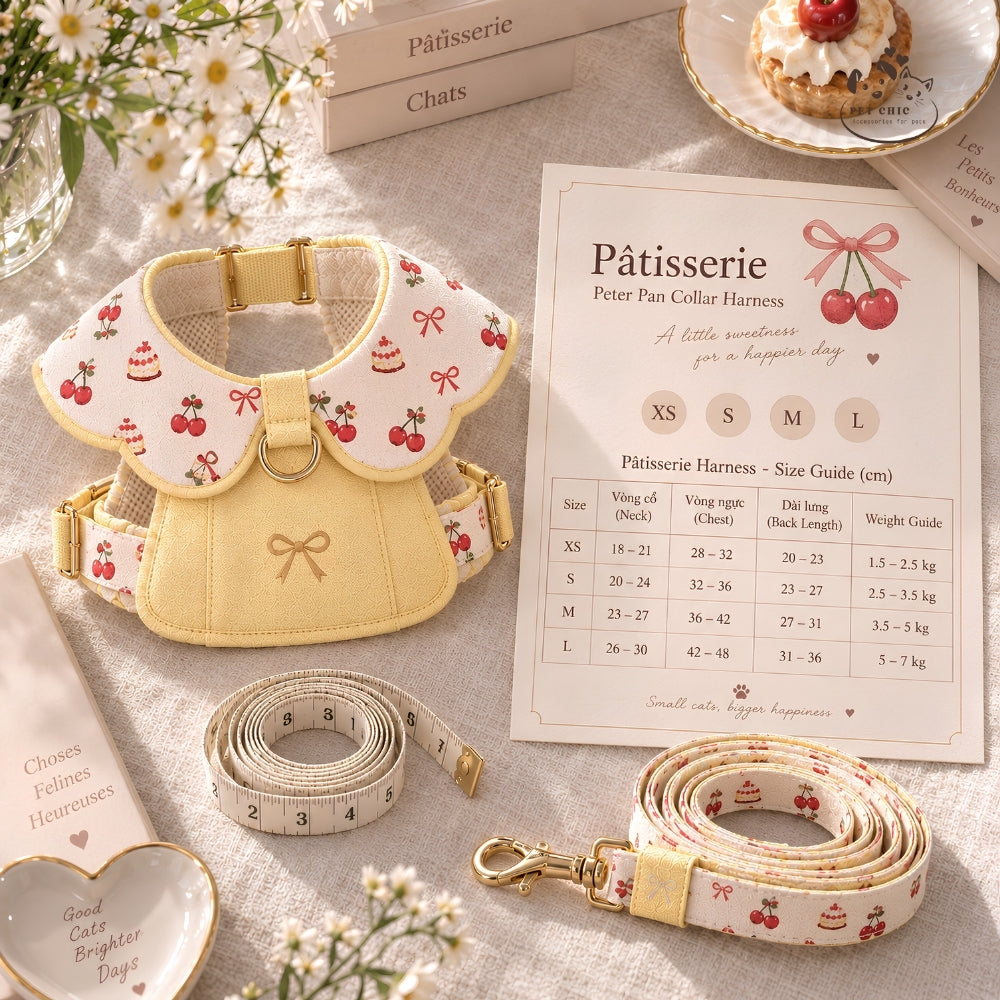 Pâtisserie – Yếm Peter Pan & Dây Dắt Cho Mèo