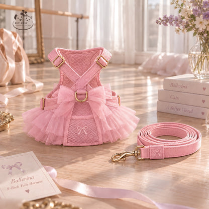 Ballerina – Yếm Ballet Chữ X & Dây Dắt Cho Mèo