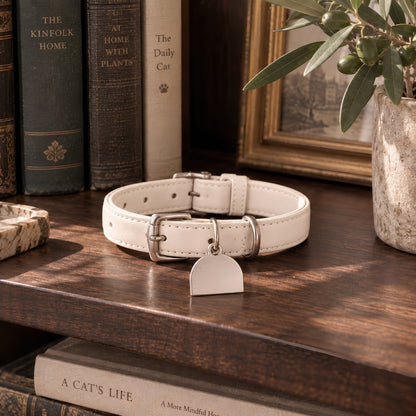 Olive Atelier – Vòng Cổ Da Cá Nhân Hóa Khắc Tên Cho Mèo