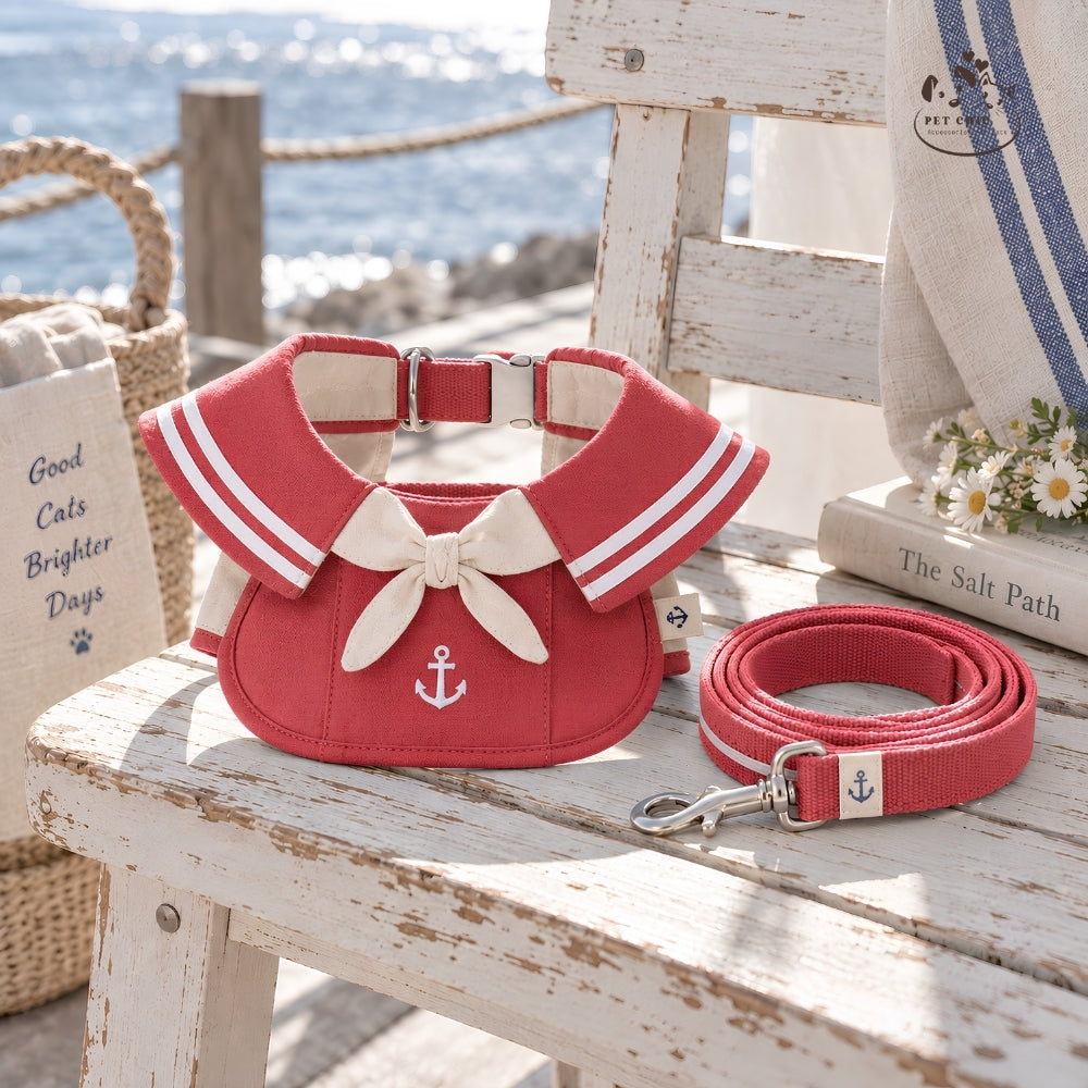 Petit Sailor – Yếm Sailor & Dây Dắt Cho Mèo