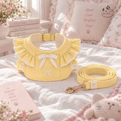 Dolly Puff – Yếm Cổ Tròn & Dây Dắt Cho Mèo