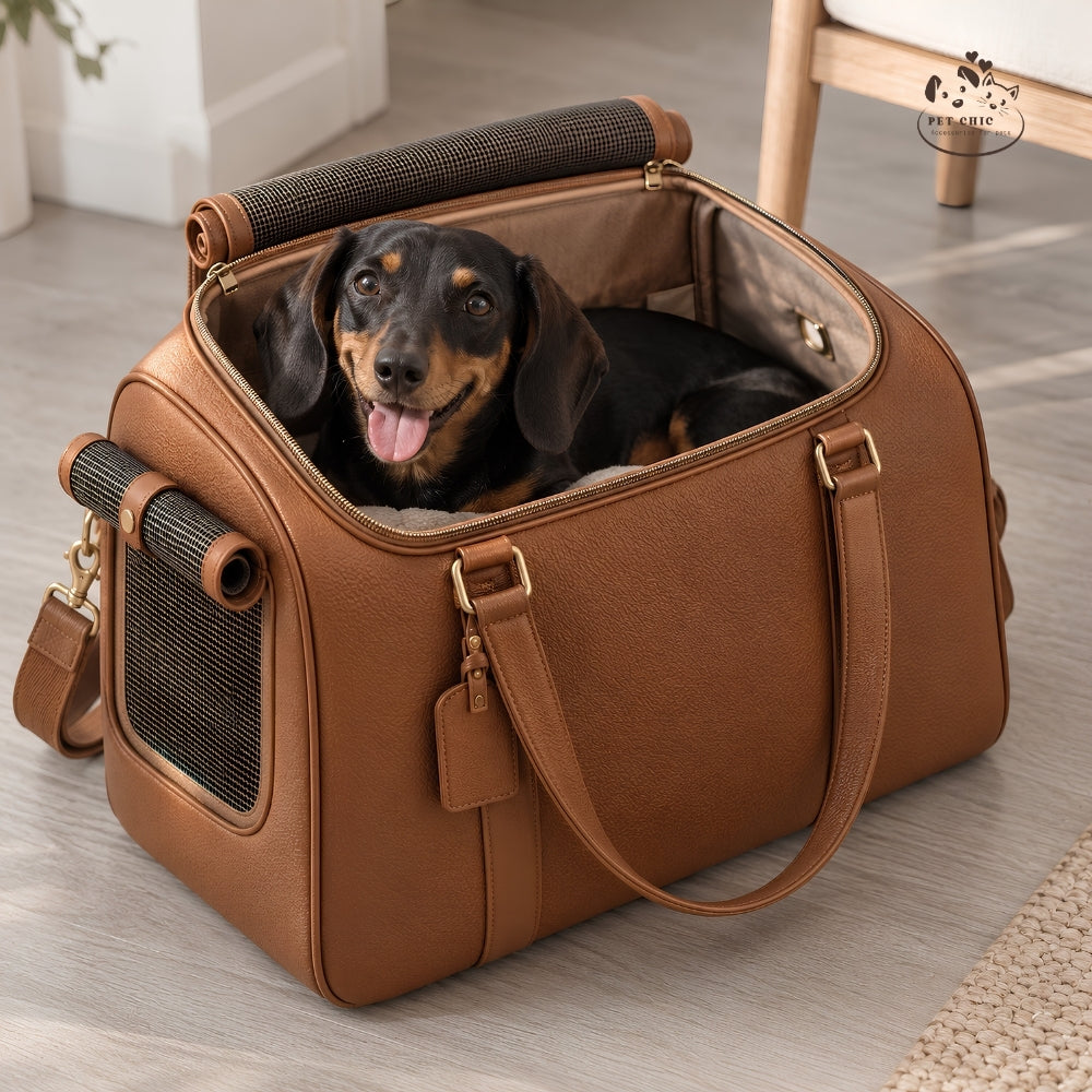 Milo Travel – Leather Pet Carrier