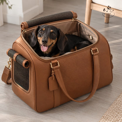 Milo Travel – Leather Pet Carrier
