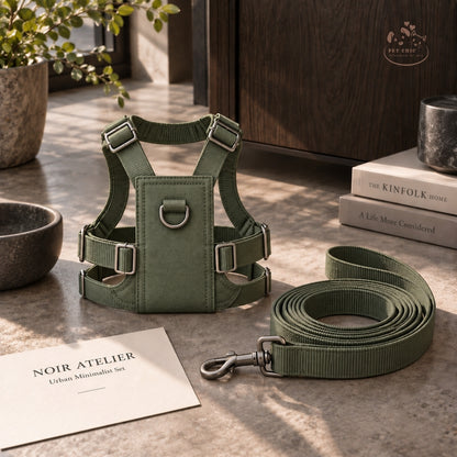 Noir Atelier – Yếm & Dây Dắt Minimalist Urban Cho Mèo
