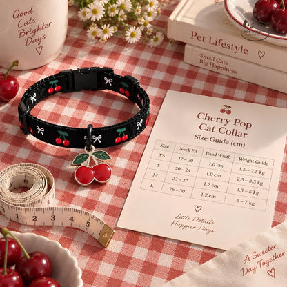 Cherry Pop – Vòng Cổ Cá Nhân Hóa Khắc Tên Cho Mèo