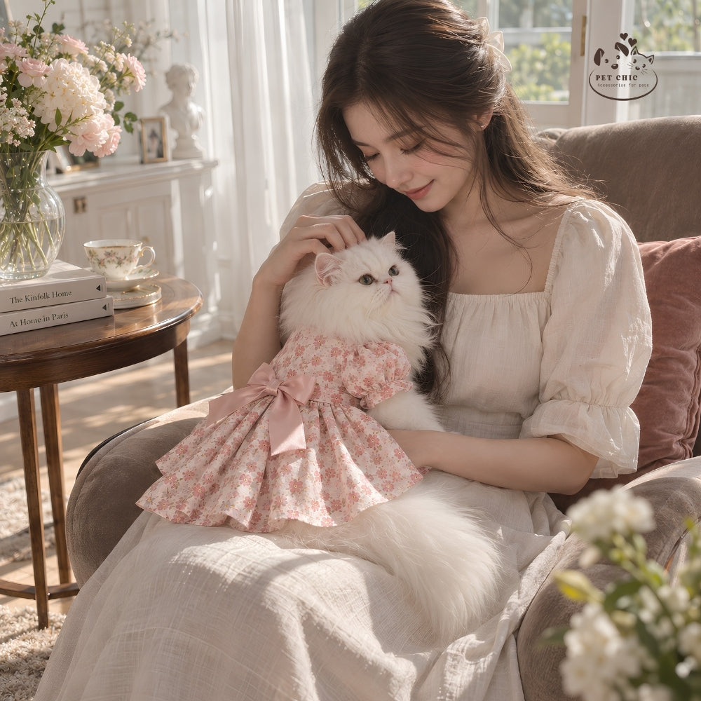 Amour Fleur – Váy Hoa Xòe Cho Mèo