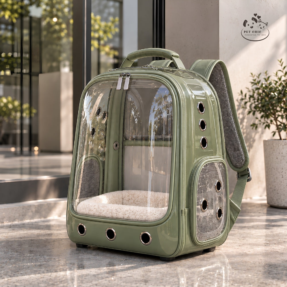 Rainy Pod – Balo Capsule Trong Suốt Chống Nước Cho Mèo