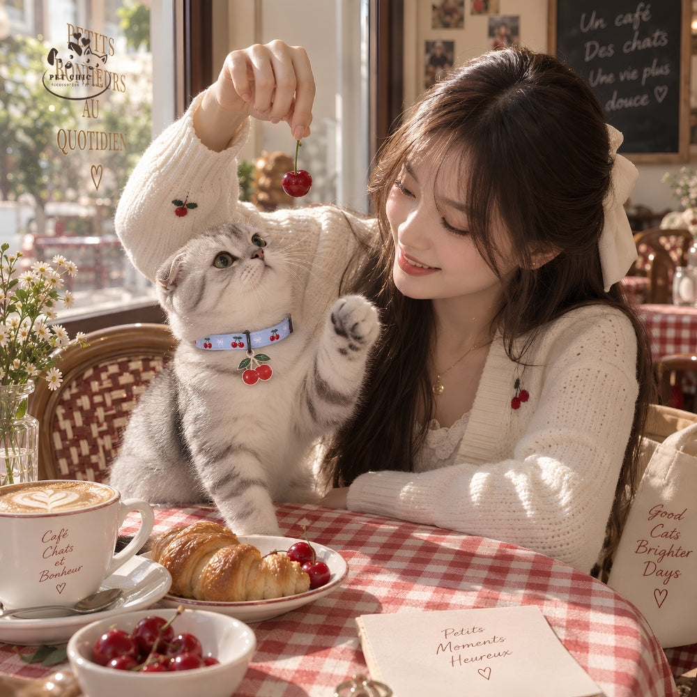 Cherry Pop – Vòng Cổ Cá Nhân Hóa Khắc Tên Cho Mèo