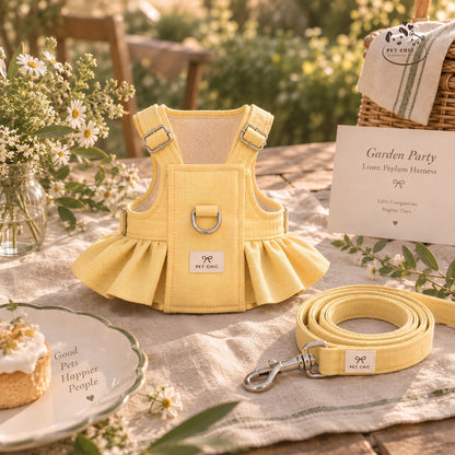 Garden Party – Yếm Cổ Vuông & Dây Dắt Cho Mèo