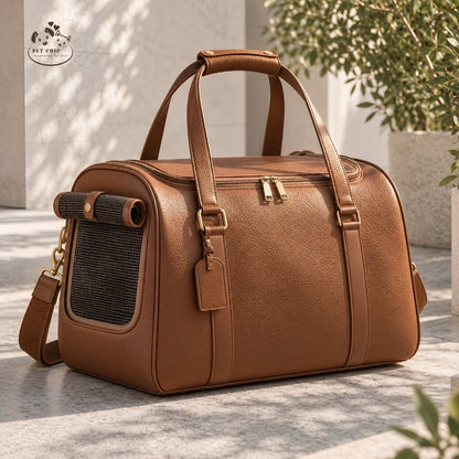 Milo Travel – Leather Pet Carrier
