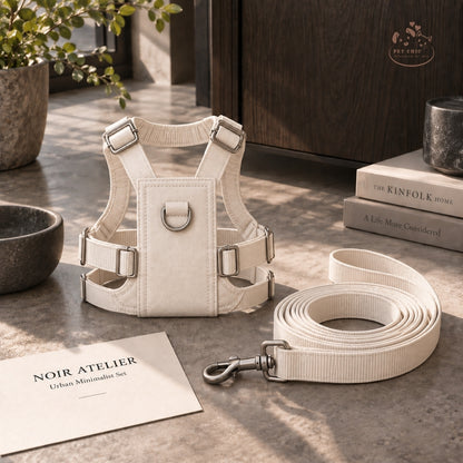 Noir Atelier – Yếm & Dây Dắt Minimalist Urban Cho Mèo